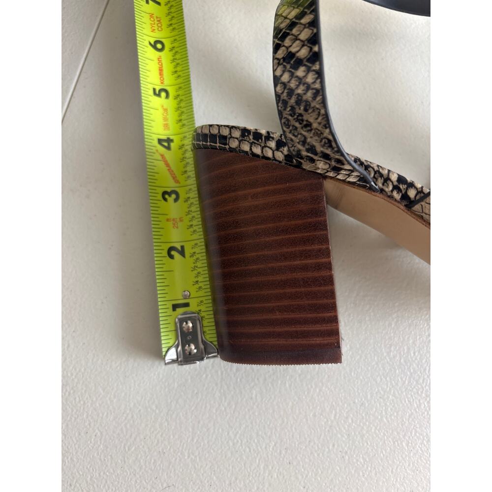 Marc Fisher Snakeskin Print Block Heel Sandals | Size 9 - Picture 4 of 10